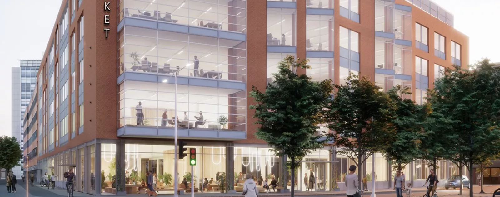 Kontorshuset Werket i Malmö där Malmö Byggnadsplåt AB utför plåt och tätskikt